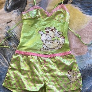 Disney bambi thumper silk pajamas